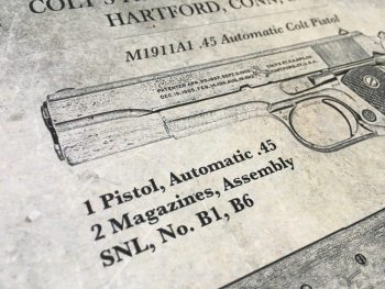 Colt M1911A1 US Army Sticker 45 automatic colt pistol