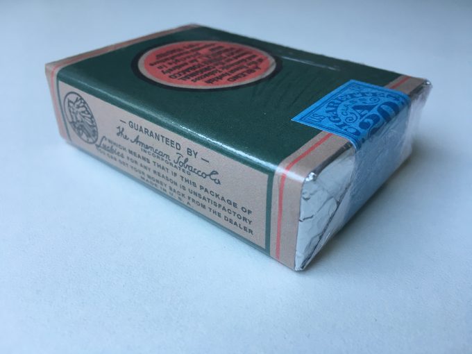 Vintage Lucky Strike Dummy cigarette pack 40's 1939 1940 Paquet cigarettes ww2