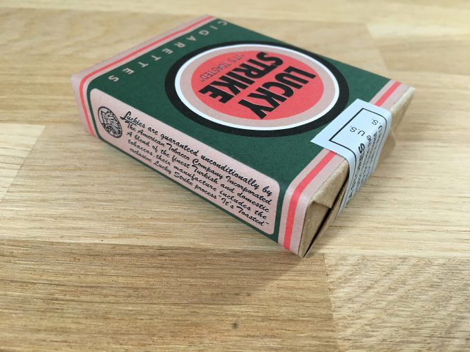 WWII LUCKY STRIKE cigarette pack US ARMY Dummy Green FAUX paquet Vert D Day WW2 khristore