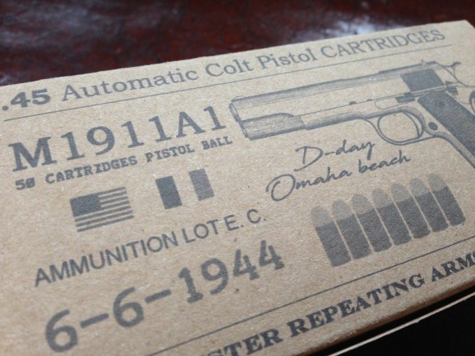 Empty AMMO BOX WW2 replica 45 ACP 1911 M1911A1 D-DAY limited edition 1944 39 45
