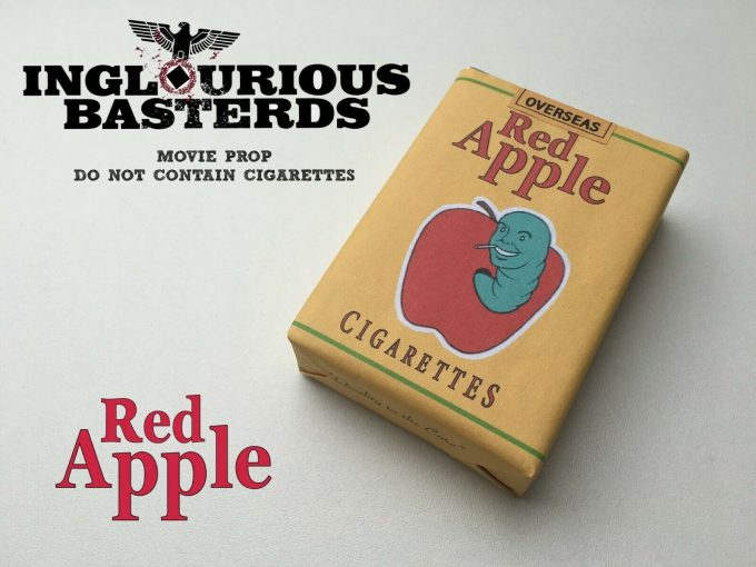 WWII Red Apple Cigarette pack TARANTINO Inglorious Basterds Movie Prop US 40's faux paquet