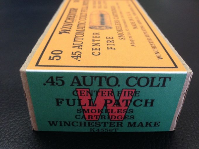 Vintage Winchester REPLICA Ammo Box for 50 ammunition Automatic Colt Pistol 1911 45 ACP