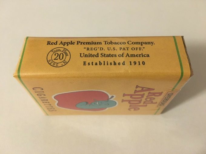WWII Red Apple 40's Cigarette pack Quentin TARANTINO Movie Prop Brown paper inglorious Basterds