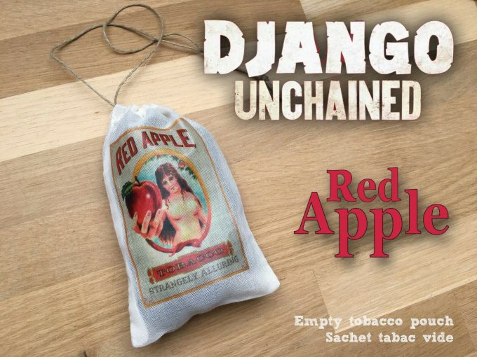 khristore Movie prop Red Apple Cigarette Django Unchained TOBACCO POUCH Bag Sachet tabac TARANTINO