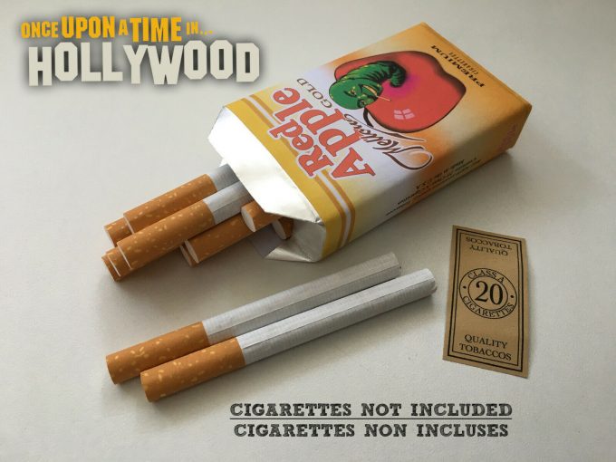 khristore angers Red Apple GOLD Mellow Cigarette CASE ONCE UPON A TIME IN... HOLLYWOOD Movie props Tarantino Pulp Fiction