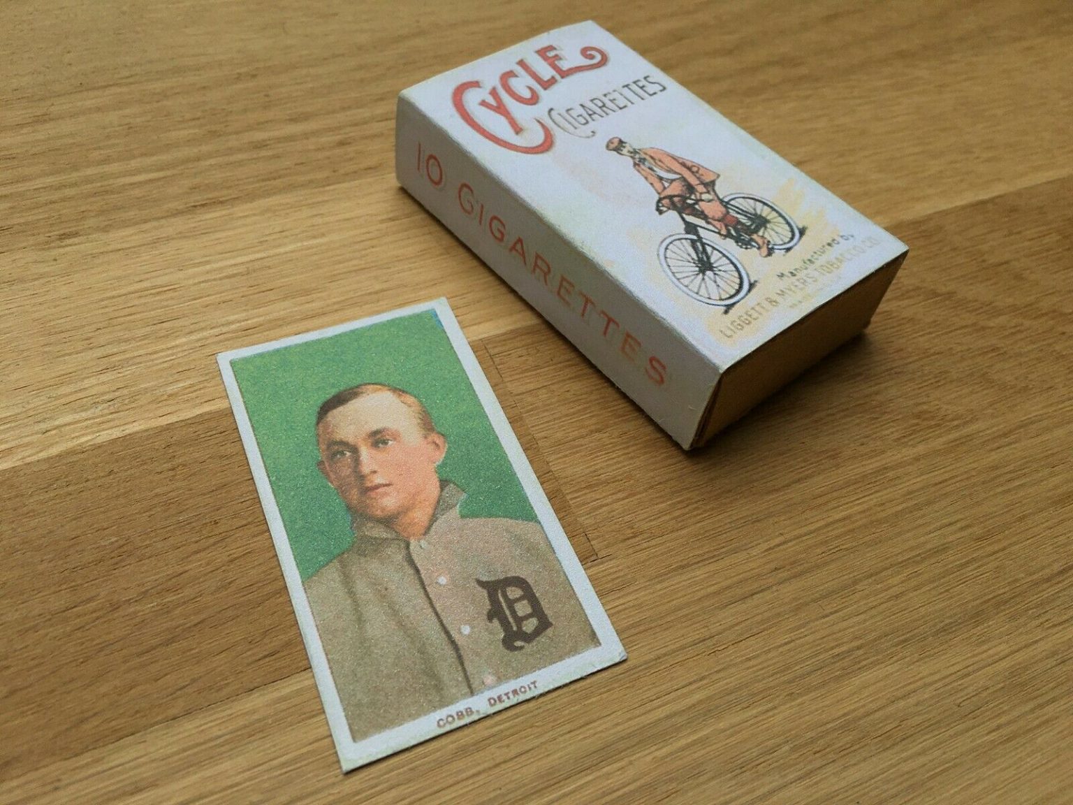 CYCLE Cigarette Pack T206 TY COBB 1910 Baseball Card Tobacco vintage