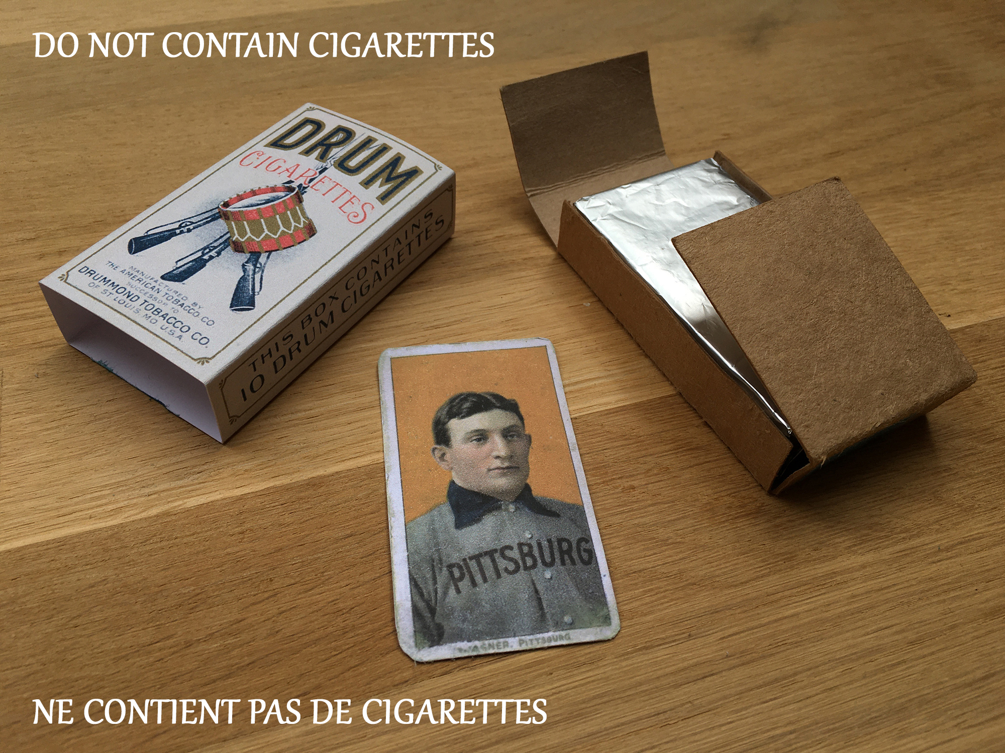 DRUM Cigarette Pack T206 HONUS WAGNER 1910 Baseball Card Tobacco REPLICA -  khristore