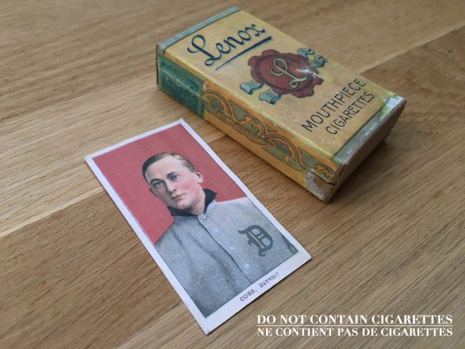 khristore angers LENOX Mouthpiece Cigarette Pack Box T206 TY COBB 1910 Baseball Card Tobacco REPLICA