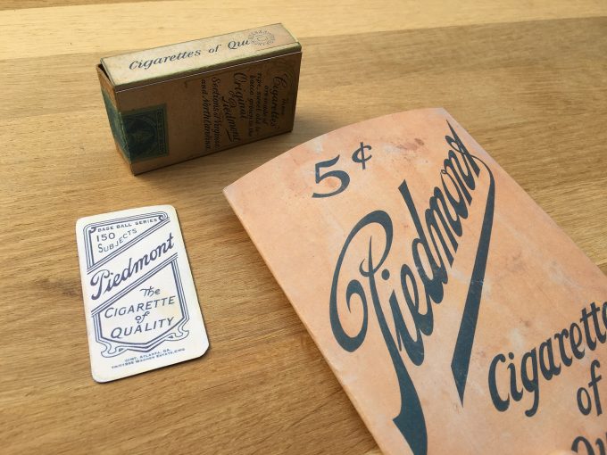 khristore angers france REPLICAS 1910 Piedmont Cigarette Pack + T206 Wagner card + tri-fold Advertising Sign vintage Ad affiche ancienne vintage brocante