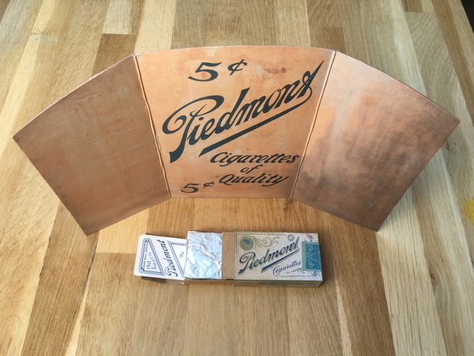 khristore angers france REPLICAS 1910 Piedmont Cigarette Pack + T206 Wagner card + tri-fold Advertising Sign vintage Ad affiche ancienne vintage brocante