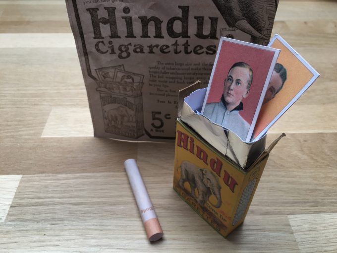 1910 HINDU Cork Tip Cigarettes Box + Cobb & Chance T206 Baseball Cards REPLICAS khristore angers france brocante affiche ancien paquet tabac