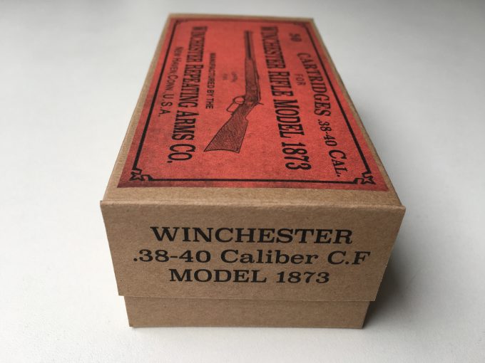 DECO box Winchester Model 1873 38-40 caliber Ammo box cartridges Old West khristore angers france brocante