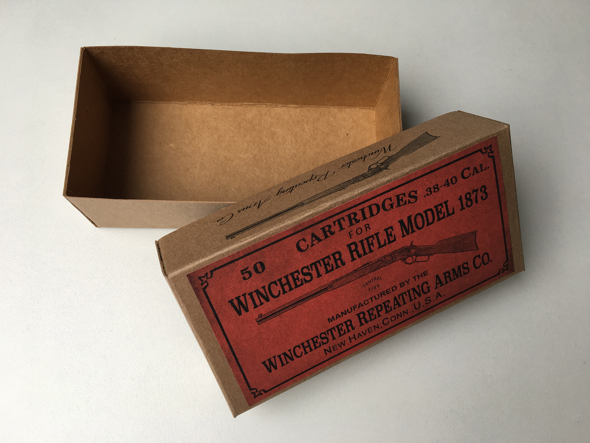 Details about   Reproduction vintage Winchester .38 Colt Cartridge Box 