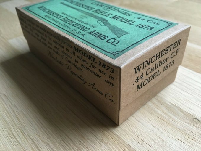 DECO box Winchester Model 1873 44 caliber Ammo box cartridges Old West Western khristore angers france brocante