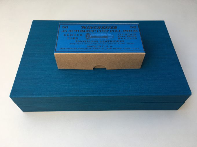 *LIMITED EDITION* COLT 1911 Blue box Colt's Revolvers Winchester 45 ACP ammo box khristore cartridges auction made in francE