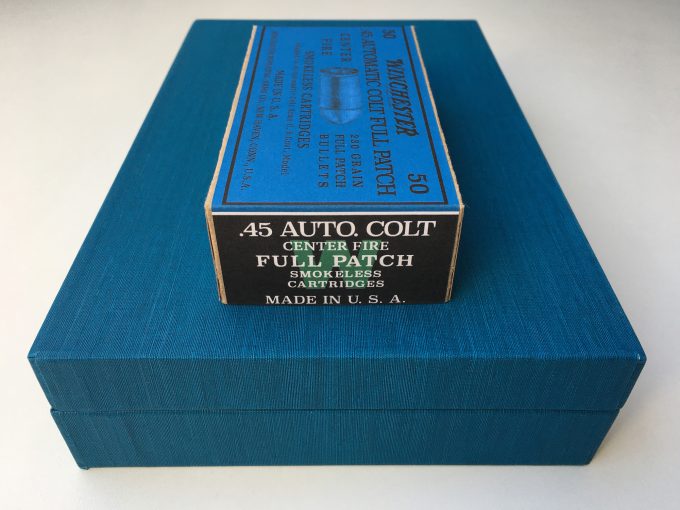 *LIMITED EDITION* COLT 1911 Blue box Colt's Revolvers Winchester 45 ACP ammo box khristore cartridges auction made in france