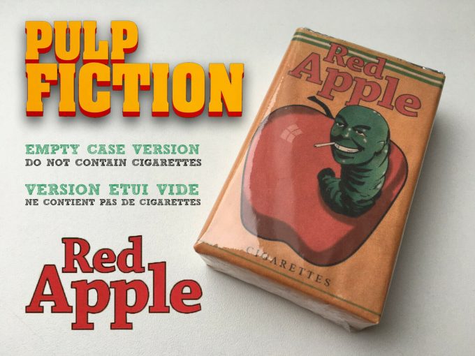 Red Apple Cigarettes Replica CASE Pack TARANTINO Pulp Fiction Hollywood Movie Props étui paquet de cigarettes khristore