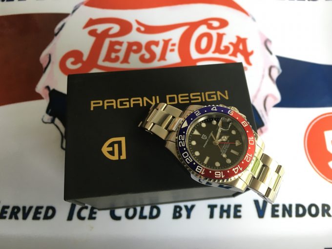 OCCASION A SAISIR Montre automatique Pagani Design GMT Explorer Pepsi bracelet Oyster Hommage 40mm verre saphir khristore