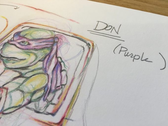 April O'Neil Don DRAWING Sketch Art Teenage Mutant Ninja Turtles Donatello 1990