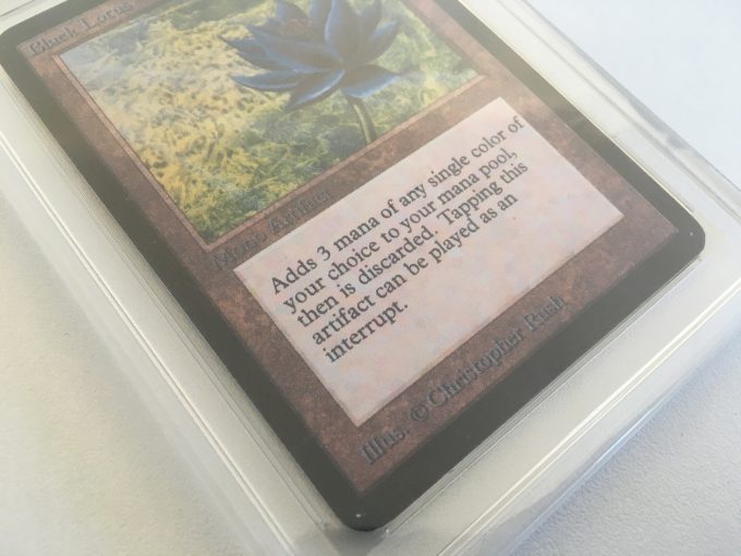 Magic the Gathering Black Lotus Card Replica TOP LOADER Mono Artifact Alpha 1993 MTG edition