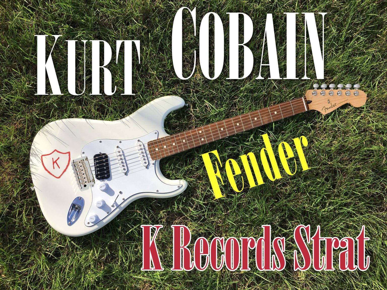 Kurt Cobain K Records Strat Fender Stratocaster guitar NIRVANA live ...