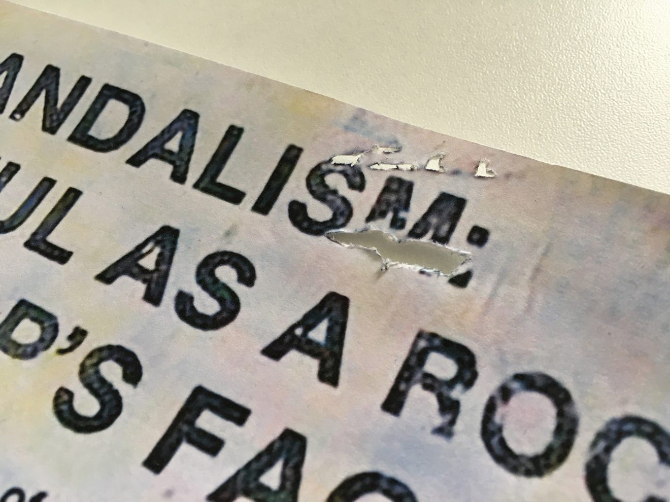 Kurt Cobain VANDALISM guitar Sticker Beautiful as a rock in a cop's