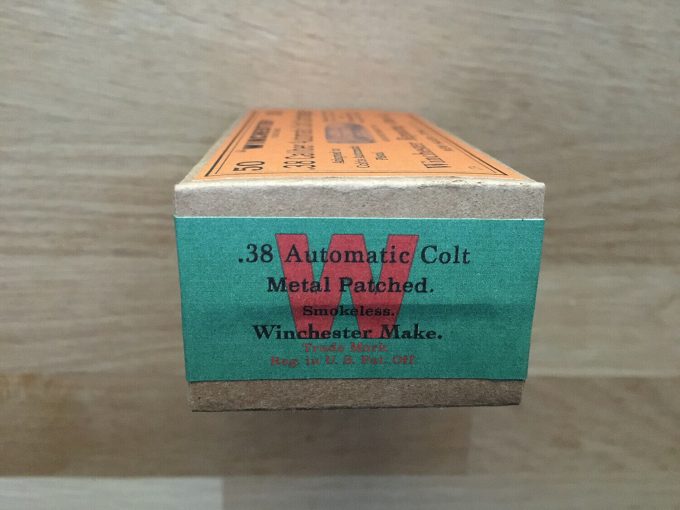 38 ACP Winchester REPLICA Ammo Box for 50 cartridges Auto Colt Pistol khristore