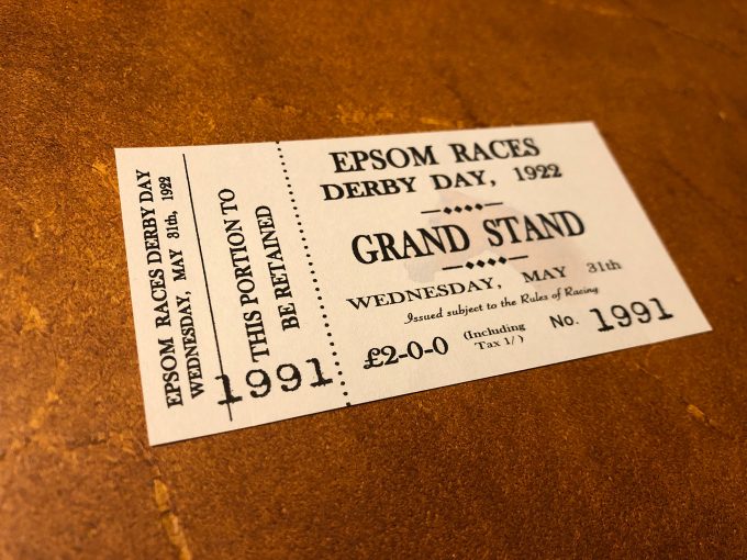 Peaky Blinders Epsom Races ticket n°1991
