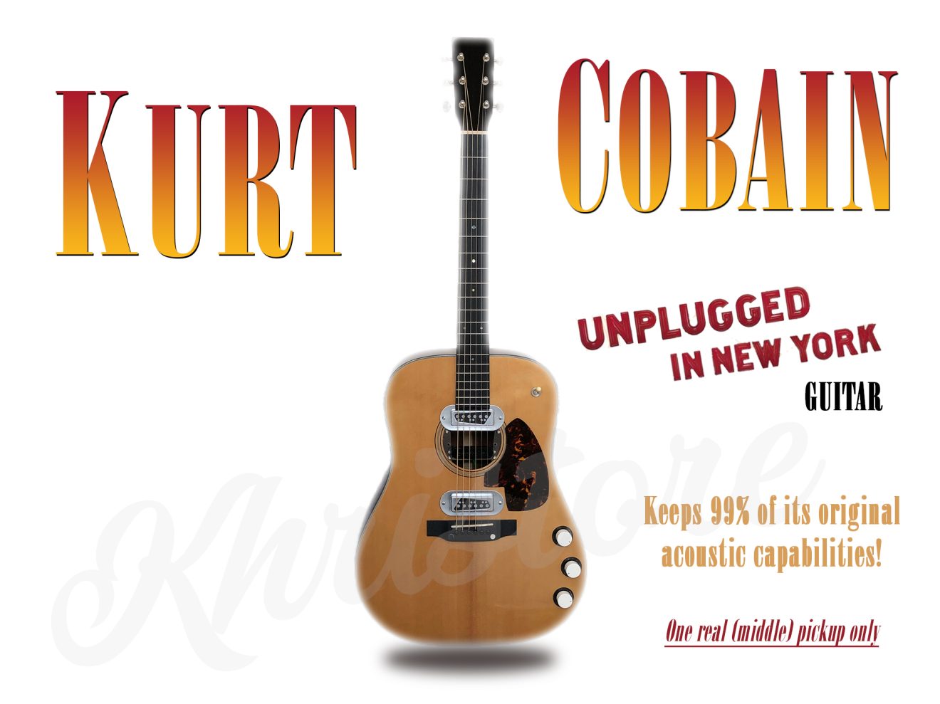 2/ Kurt Cobain D18e MTV Unplugged Guitar (w/ GigBag) khristore