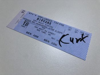 Niravan MTV unplugged ticket Kurt Cobain autograph signed 11