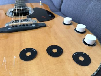 Black Round Tone Volume indicators paper plates for Kurt Cobain Martin D18e MTV Unplugged electric-acoustic Nirvana Guitar 6