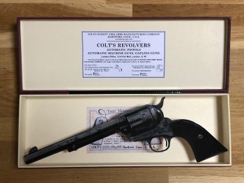 Box for Colt SAA .45 caliber 7 1:2 Rubber Blue c.1916 Army Revolver khristore