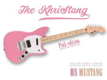 The Khristang A Khristore Kurt Cobain budget mustang guitar Squier Sonic flash pink