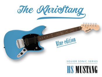 The Khristang A Khristore Kurt Cobain budget mustang guitar Squier sonic california Blue