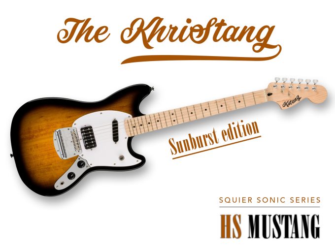 The Khristang A Khristore Kurt Cobain budget mustang guitar sunburst