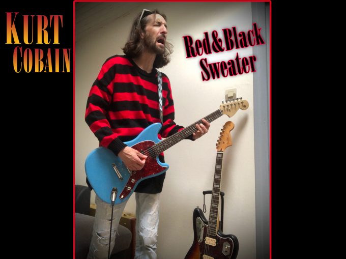 Kurt Cobain Red & Black Sweater Jumper Roseland Ballroom New York July 23 1993 Sliver Music Video REPLICA
