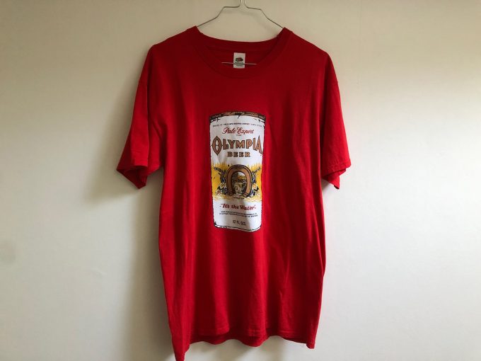 KURT COBAIN Olympia Beer Red T-Shirt nirvana clothes wear khristore 1