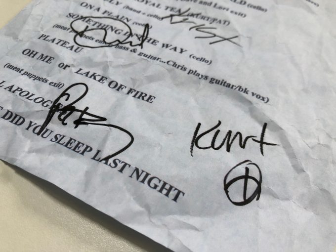 NIRVANA MTV Unplugged set list signed all members autographs Kurt Cobain Krist Novoselic Dave grohl Pat Smear 2