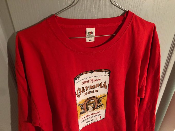 KURT COBAIN Olympia Beer Red T-Shirt long sleeves khristore 1
