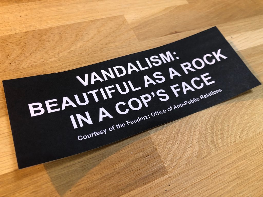 Kurt Cobain VANDALISM Black edition Sticker Beautiful as a rock in a