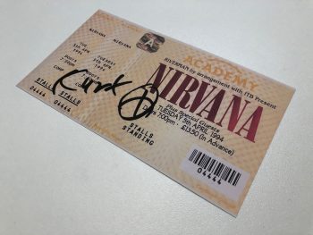 Kurt Cobain Nirvana live 5th April 1994 ticket concert signed autograph 1