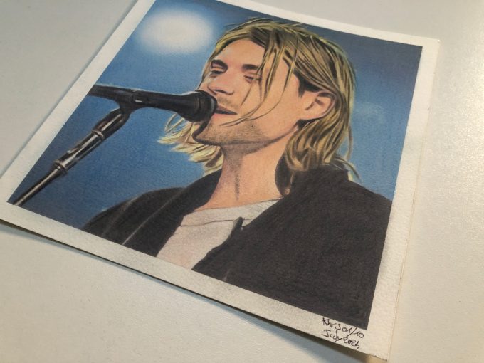 Kurt Cobain Khristore drawing Nirvaan live and loud 1993 1