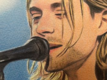 Kurt Cobain Khristore drawing Nirvaan live and loud 1993 4
