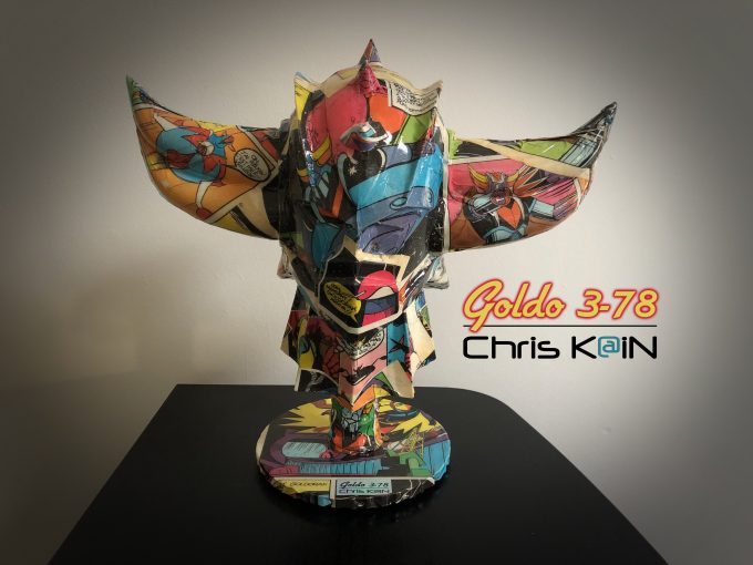 Gold-3-78-by-Chris-K@iN Pop Art Goldorak bd 1978 Grendizer UFOロボ グレンダイザー Comic book Statue