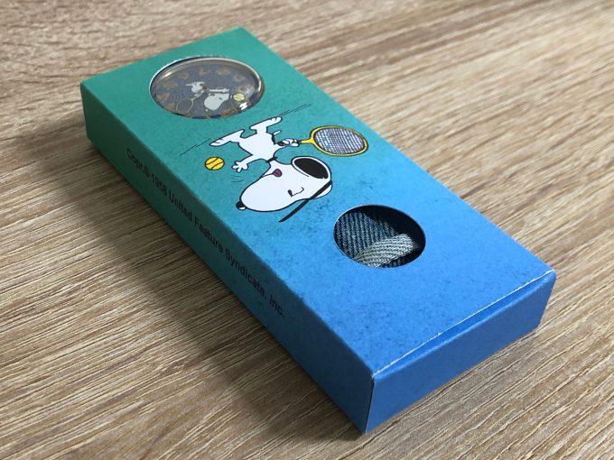 Snoopy denim strap Tennis watch timex jeans 70s 1970 1958 khristore box 9