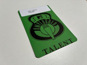 Nirvana Unplugged 1993 Kurt Cobain Talent Badge ticket concert all access VIP khristore 1
