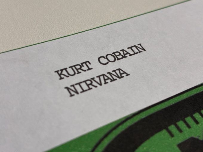 Nirvana Unplugged 1993 Kurt Cobain Talent Badge ticket concert all access VIP khristore 5