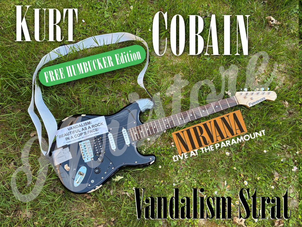 NEW/ Kurt Cobain Vandalism Strat *FREE Humbucker edition* - khristore
