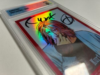 Kurt Cobain red hair Nirvana HOLOGRAPHIC Card Digital Art by Khrstore hand numbered Top Loader 4
