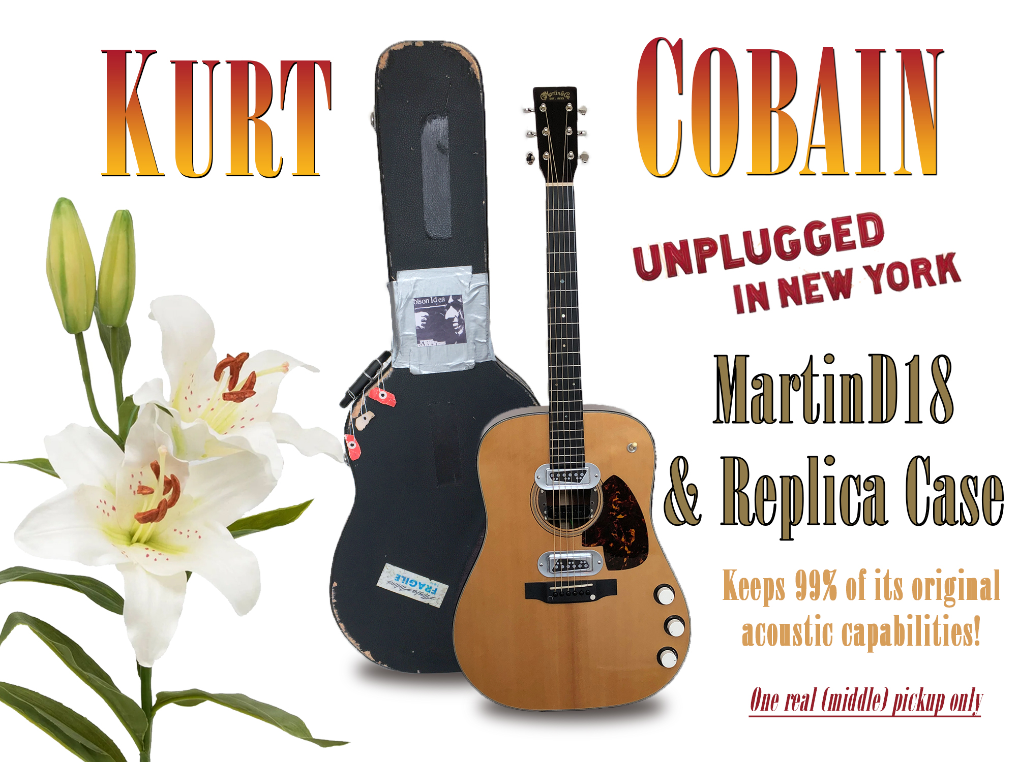 Kurt Cobain Martin Unplugged Replica